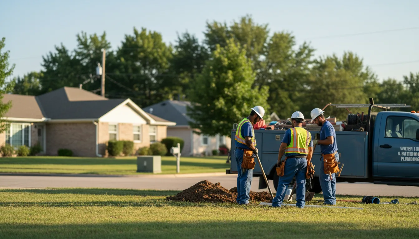 Residential water line and bathroom plumbing service in Leesville, OH